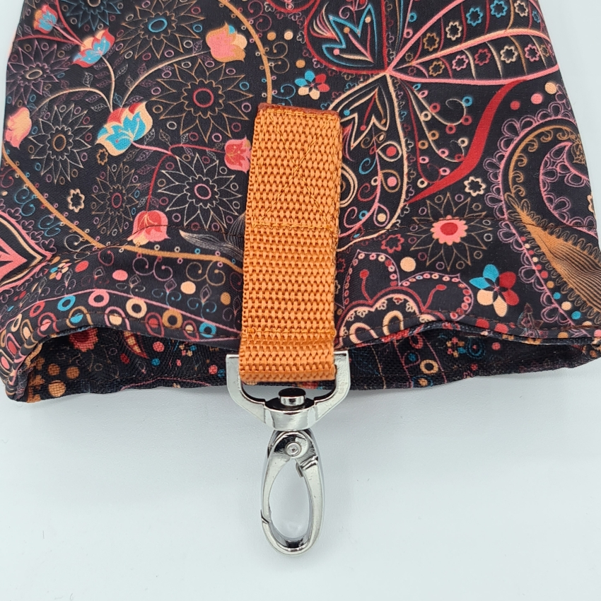 Futterbeutel basic, braun mit Paisley